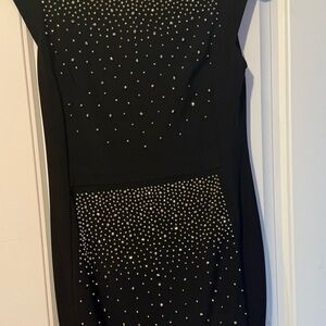 Joseph Ribkoff Black Dress with Studded Accents
